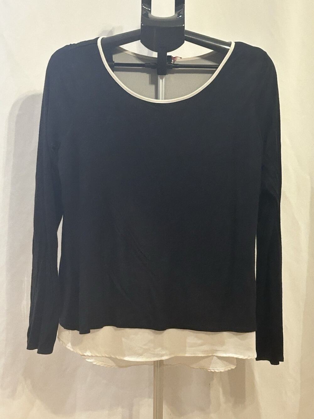 NWT Cynthia Rowley Black/White Blouse Women's size L